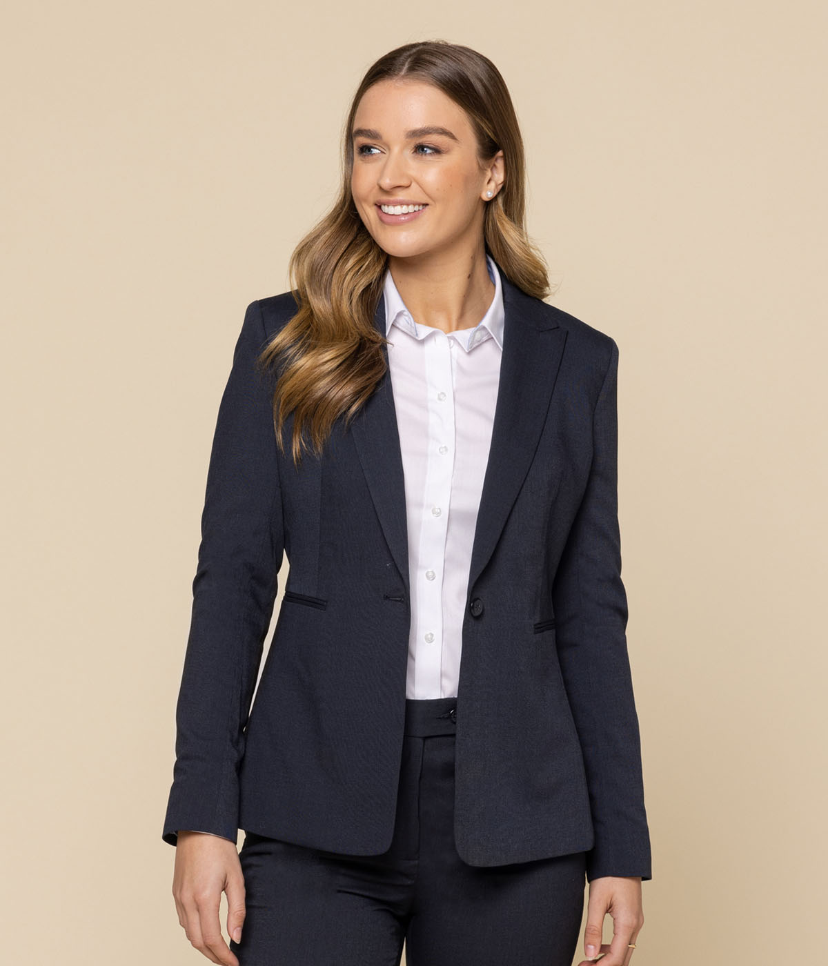 Career by Gloweave: 1765WJ WOMENS WASHABLE ONE BUTTON JACKET